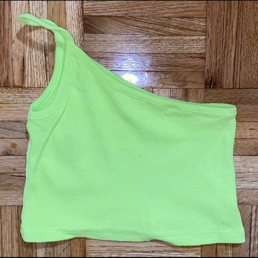 Neon One Shoulder Crop Top